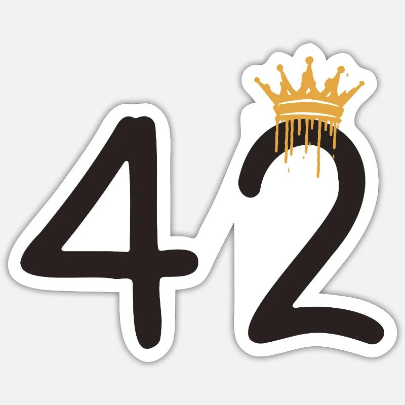 42 - Sticker size S (10 x 10 cm) - white matte