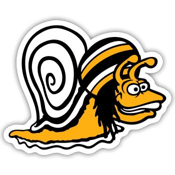snail reggae music rasta hair hat Jamaica - Sticker size S (10 x 10 cm) - white matte - Front