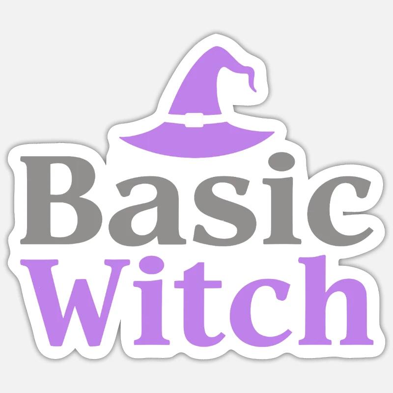 Basic Witch Halloween Spruch Zitat Sticker Größe S (10 x 10 cm)