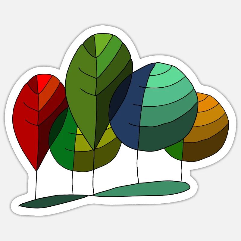 Arbre - Sticker taille S (10 x 10 cm) - blanc mat