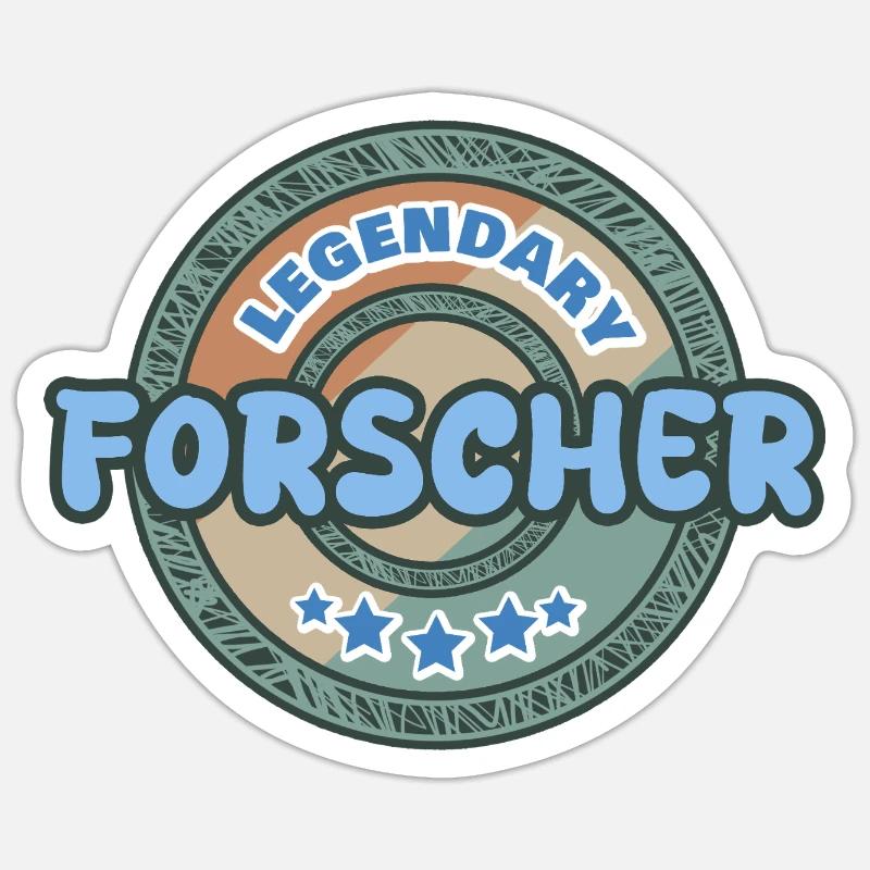 Forscher als Geschenkidee Sticker Größe S (10 x 10 cm)