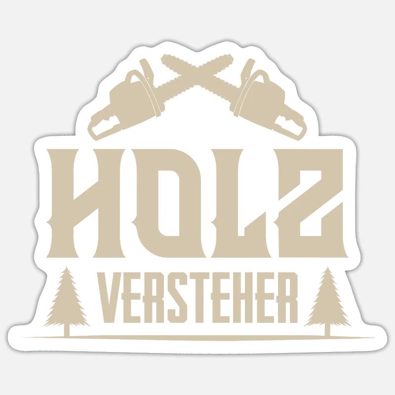 bûcheron Sticker taille S (10 x 10 cm)