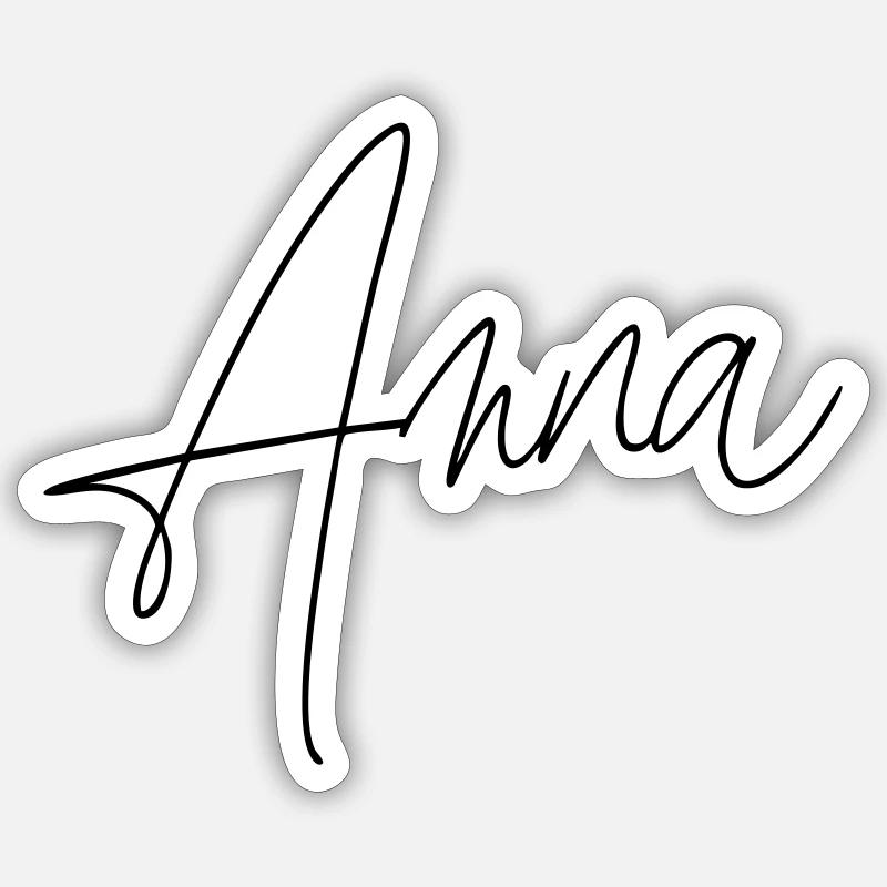 Anna / Conception de l’écriture manuscrite Sticker taille S (10 x 10 cm)