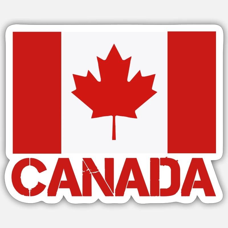 Maple Leaf Canada Flag Art Sticker size S (10 x 10 cm)