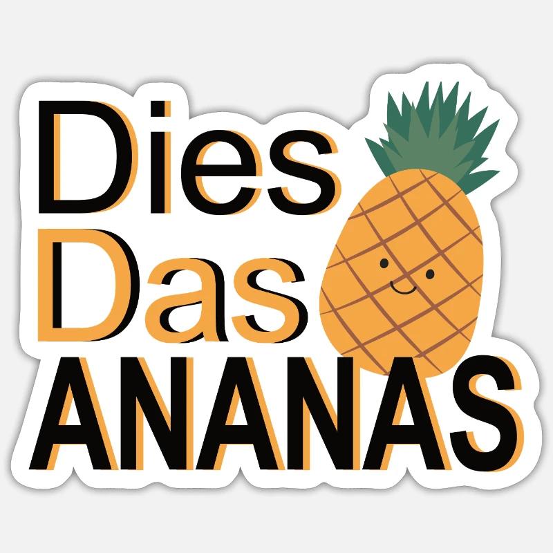 C’est l’ananas – Jeu de mots Sticker taille S (10 x 10 cm)