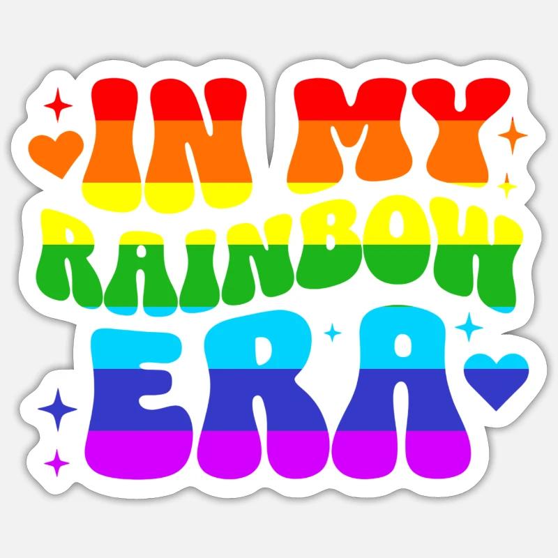 Pride Gift LGBTQ Rainbow Diversity - Sticker size S (10 x 10 cm) - white matte