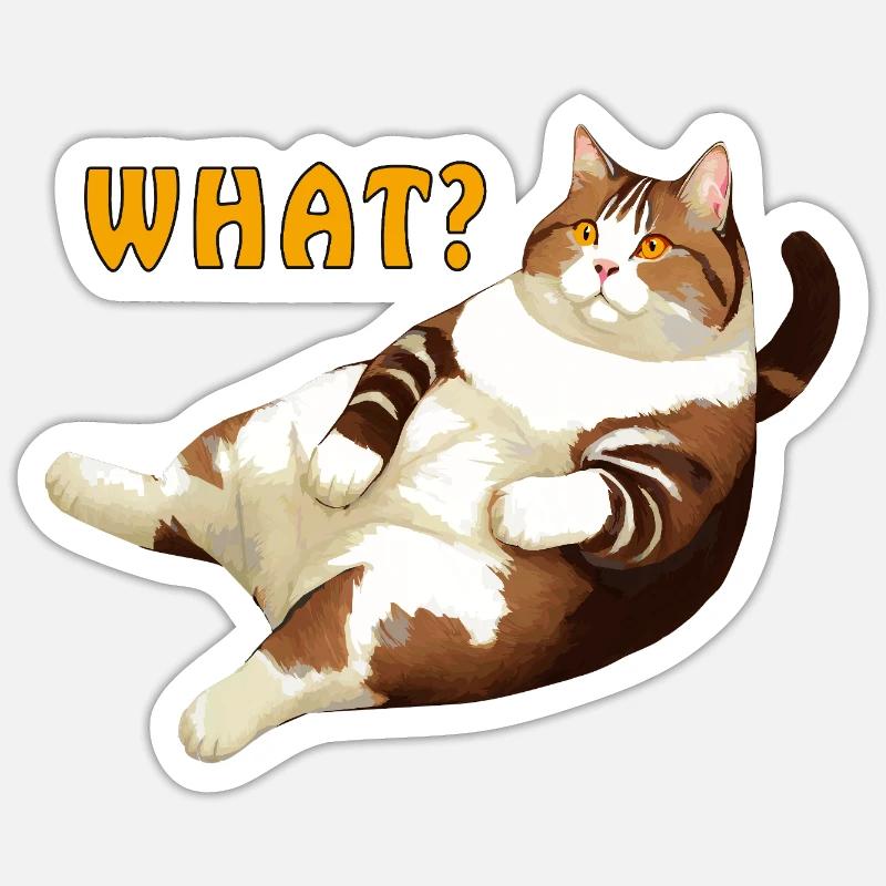 LA GRAISSE DE CHAT RÉSIDE DANS CE QU’EST LA GRAISSE DE CHAT Sticker taille S (10 x 10 cm)