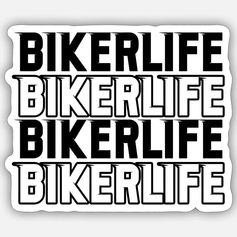 Biker_life_fast - Sticker size S (10 x 10 cm) - white matte