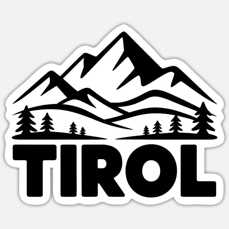 Tirol - Souvenir Design - Sticker size S (10 x 10 cm) - white matte
