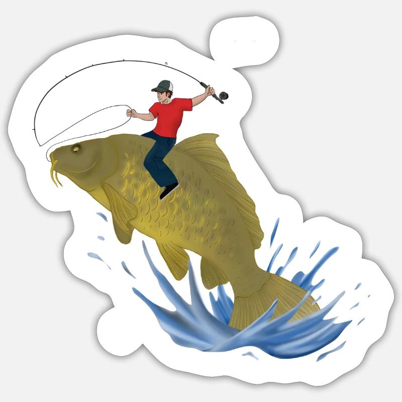 carp Sticker size S (10 x 10 cm)