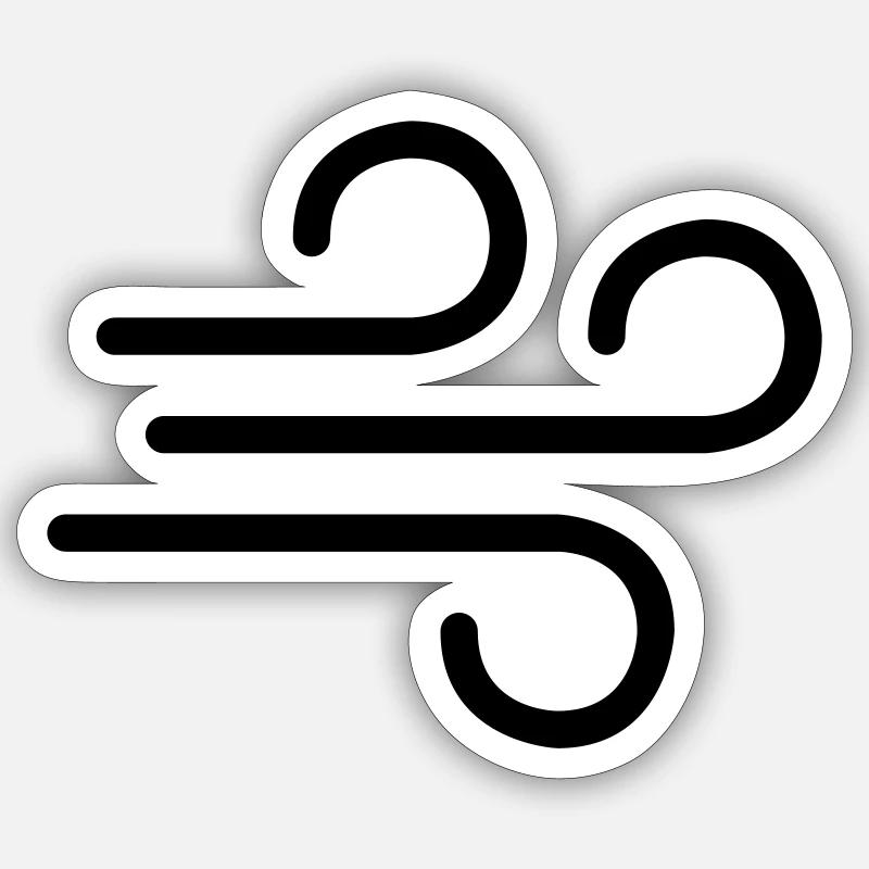 Wind - Sticker size S (10 x 10 cm) - white matte