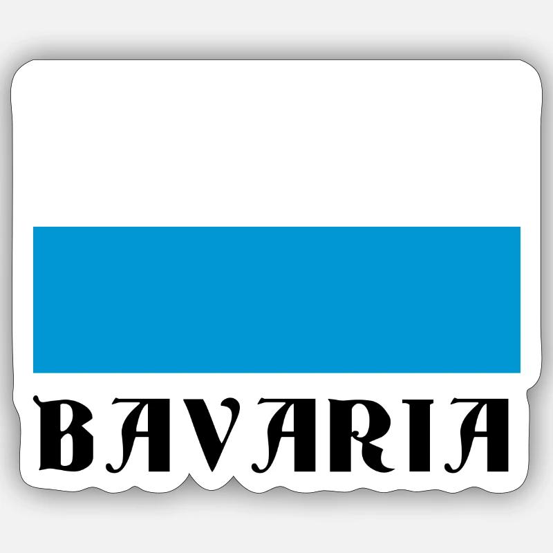 Horizontal White-Blue-Black Line - Sticker size S (10 x 10 cm) - white matte