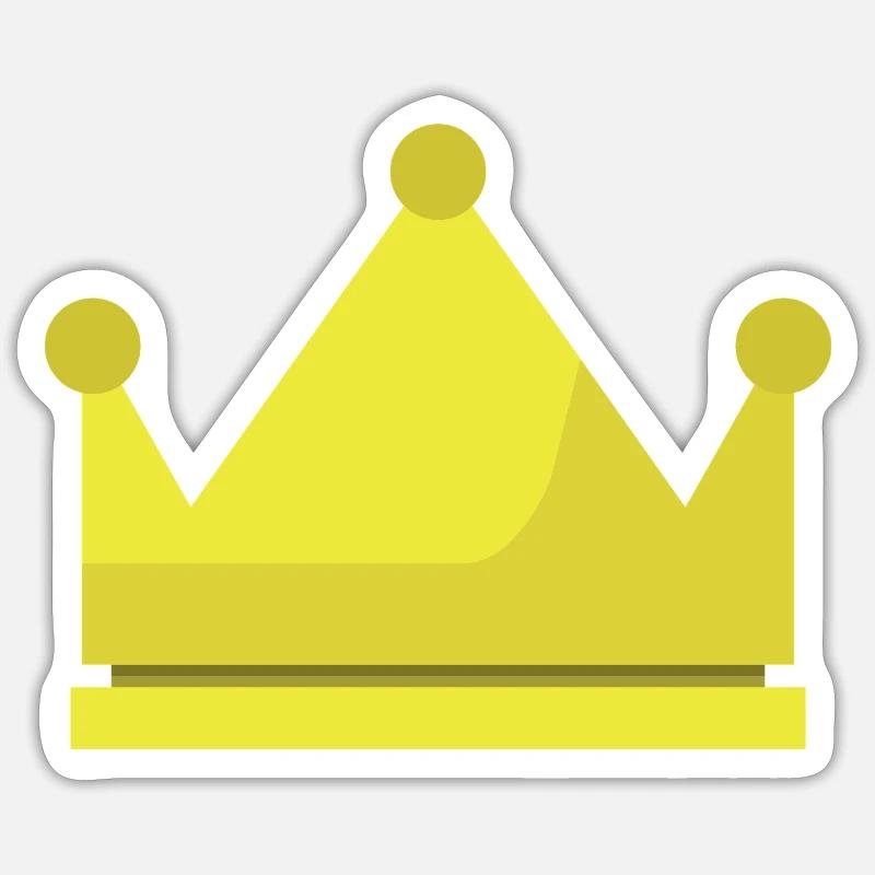 Couronne - Sticker taille S (10 x 10 cm) - blanc mat