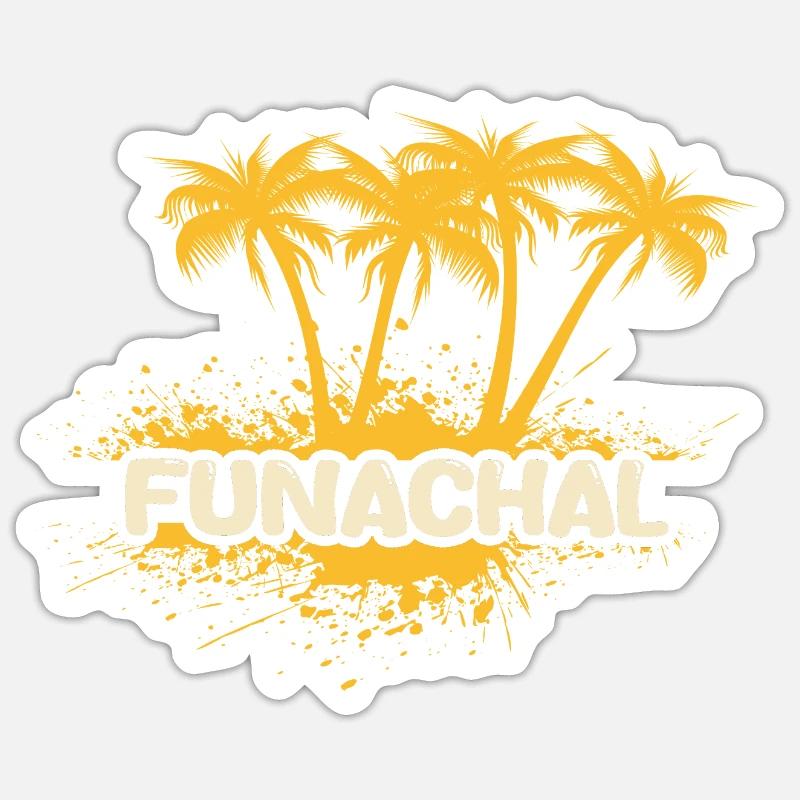 Gift for Funachal - Sticker size S (10 x 10 cm) - white matte