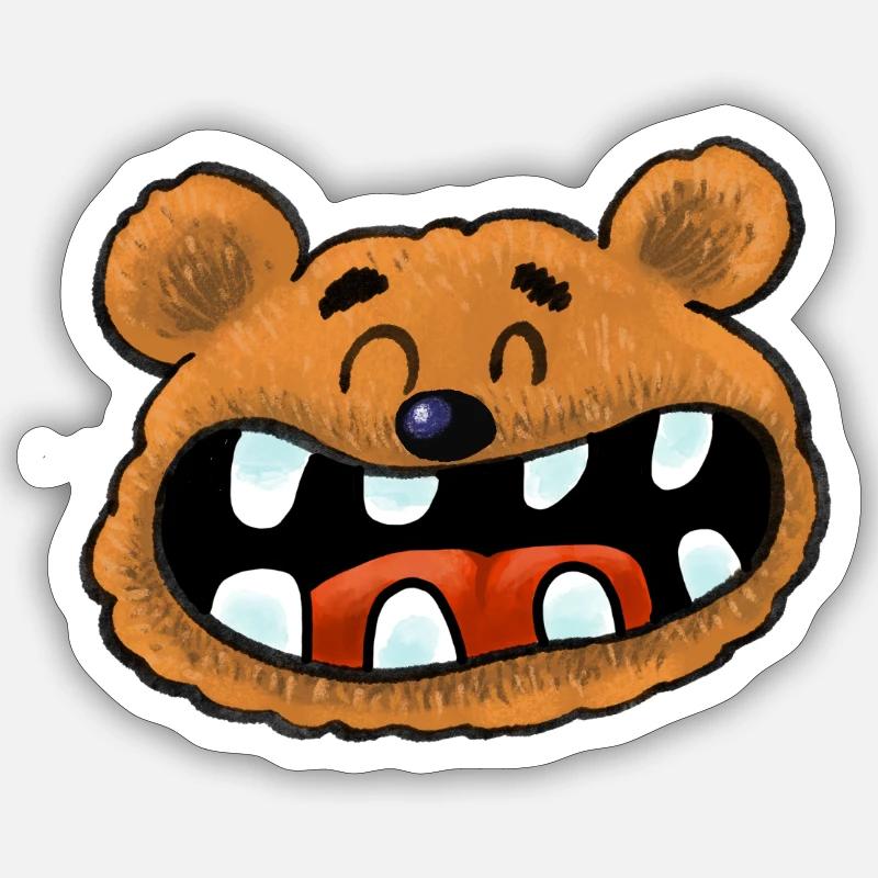 Bär - Sticker Größe S (10 x 10 cm) - Mattweiß