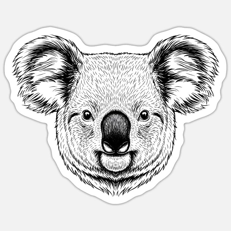 Koala - Sticker size S (10 x 10 cm) - white matte
