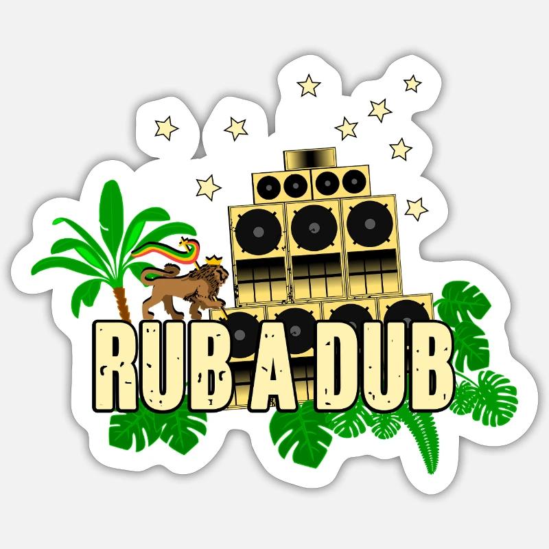 Rub A Dub - Sticker size S (10 x 10 cm) - white matte