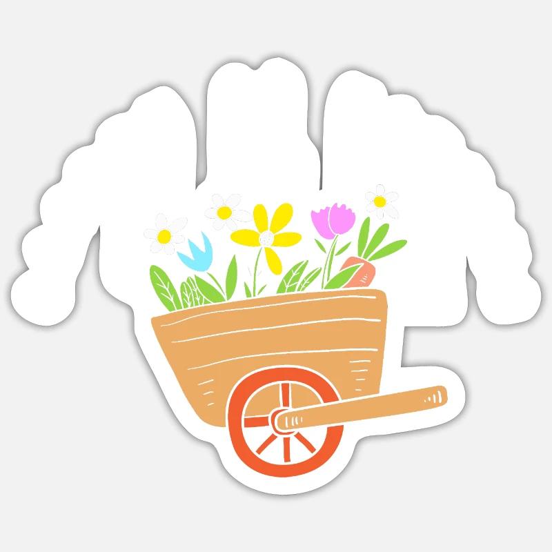Compost Worms Gift - Sticker size S (10 x 10 cm) - white matte