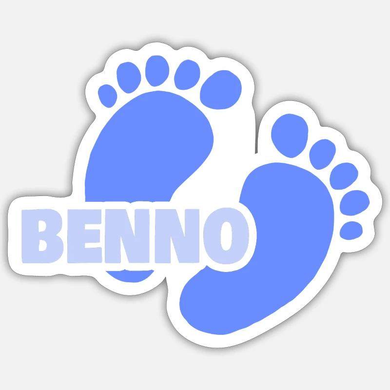 Naissance de Benno - Sticker taille S (10 x 10 cm) - blanc mat