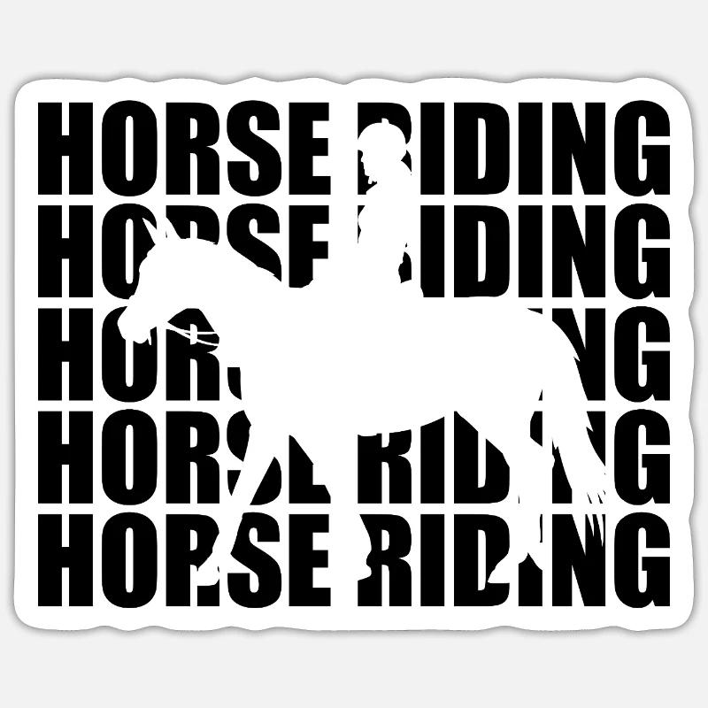 Fun riding - Sticker size S (10 x 10 cm) - white matte