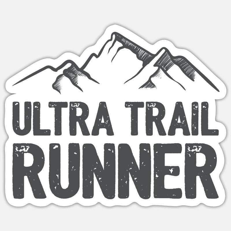 Ultra Trail Runner - Sticker size S (10 x 10 cm) - white matte