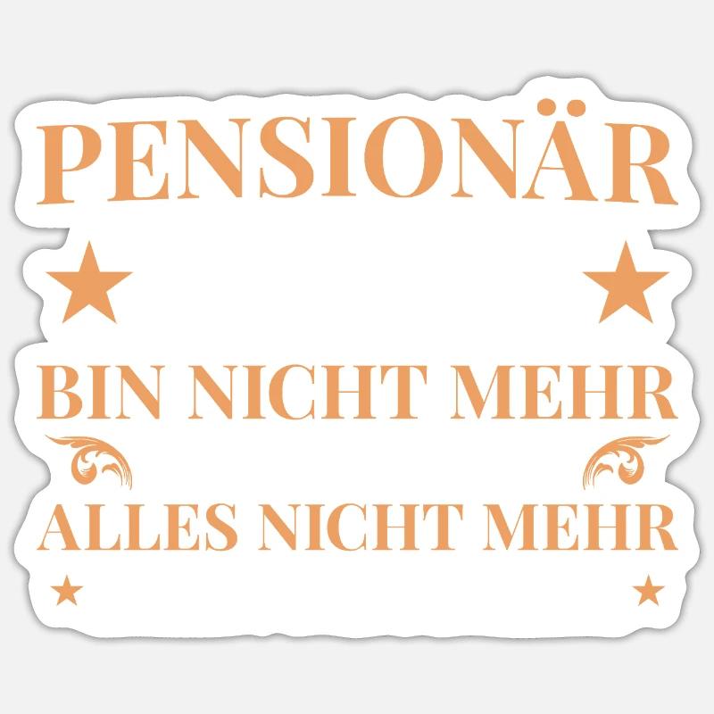 Retraité 2026 Plus responsable - Pension - Sticker taille S (10 x 10 cm) - blanc mat