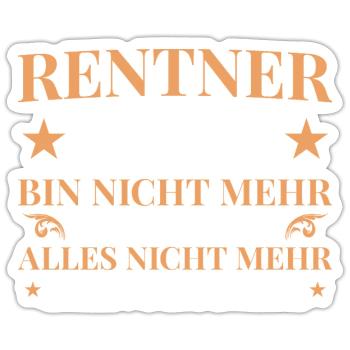 Rentner 2026 Nicht mehr zuständig - Ruhestand - Sticker Größe S (10 x 10 cm) - Mattweiß - Vorne