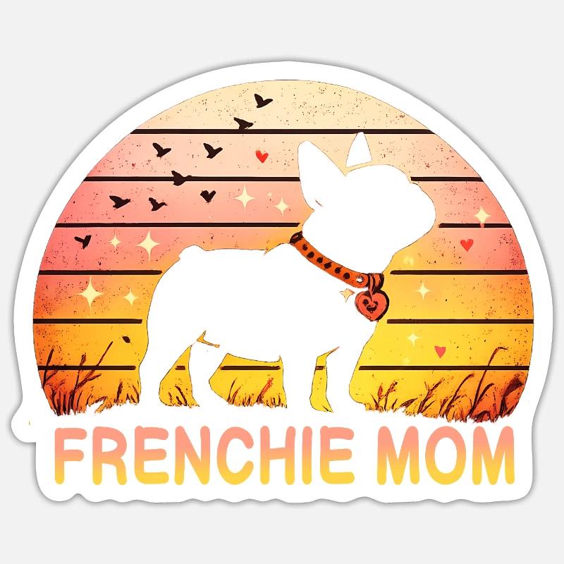 Frenchie Mom Sticker taille S (10 x 10 cm)