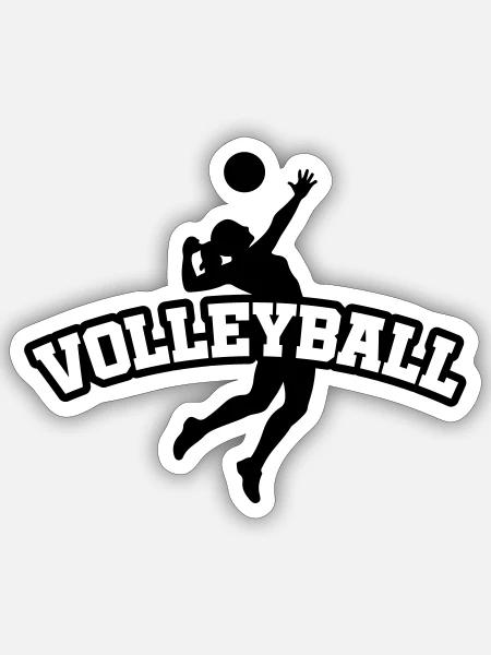 Volleyball Verein Sport - Sticker Größe S (10 x 10 cm) - Mattweiß