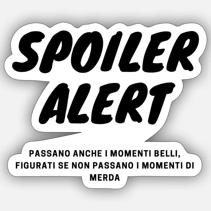 Spoiler_Alert - Sticker taille S (10 x 10 cm) - blanc mat