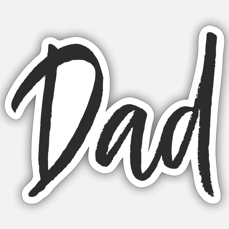 Dad - Sticker size S (10 x 10 cm) - white matte
