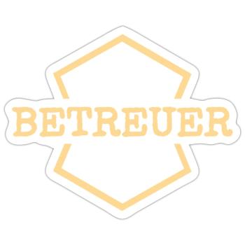 Arbeit Betreuer - Sticker Größe S (10 x 10 cm) - Mattweiß - Vorne