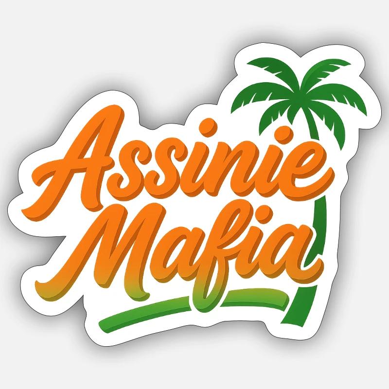 Assinie Mafia - Sticker size S (10 x 10 cm) - white matte