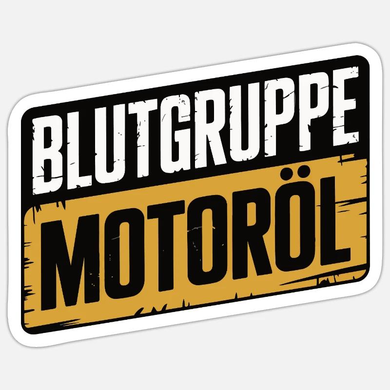 Blood Type Engine Oil Screwdriver Design Sticker size S (10 x 10 cm)