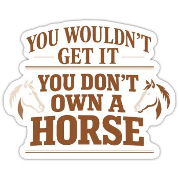 Horse People Equestrian Identity Barn - Sticker Größe S (10 x 10 cm) - Mattweiß - Vorne