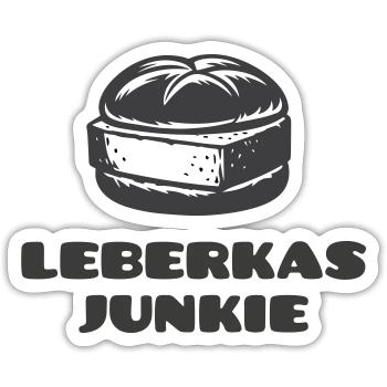 Leberkäs Junkie - A dicke Scheim is Pflicht! - Sticker size S (10 x 10 cm) - white matte - Front