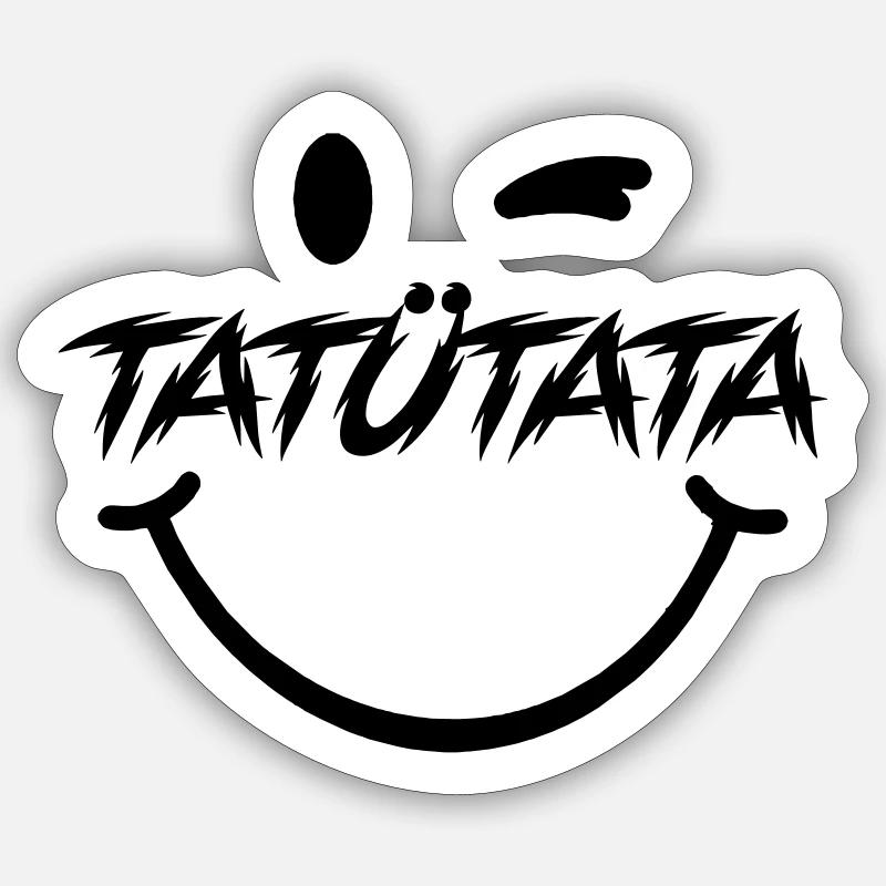 Tatuetata - Sticker size S (10 x 10 cm) - white matte