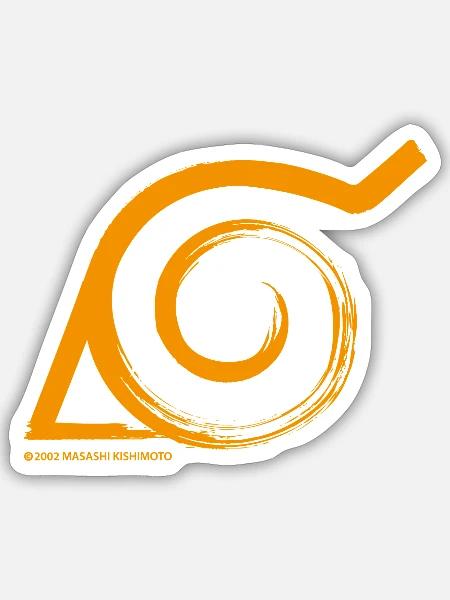 Naruto Symbol Hidden Leaf Village - Sticker Größe S (10 x 10 cm) - Mattweiß