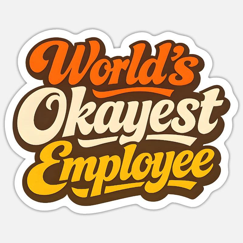 Der beste Mitarbeiter der Welt - Sticker Größe S (10 x 10 cm) - Mattweiß