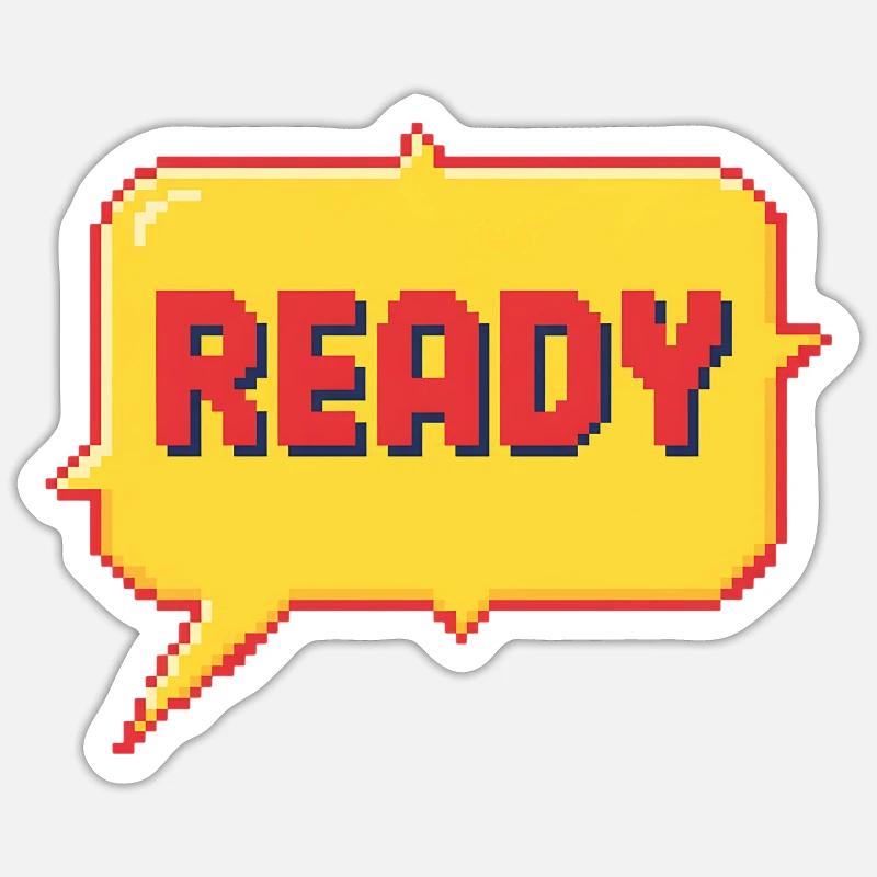 Ready Pixel Burst Sticker size S (10 x 10 cm)