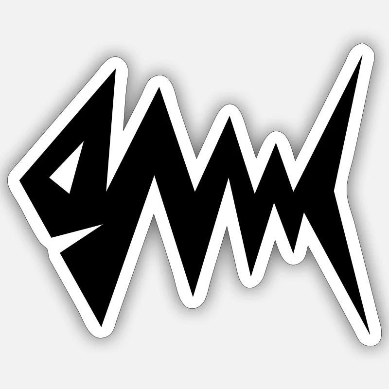 Blitzfish - Sticker size S (10 x 10 cm) - white matte