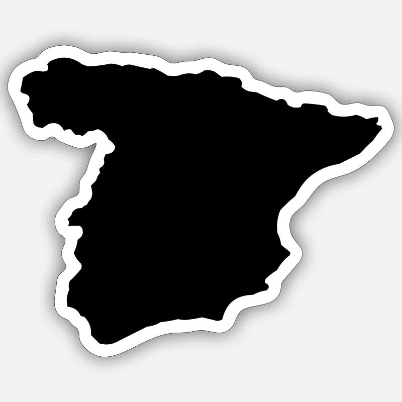 spanien_country - Sticker taille S (10 x 10 cm) - blanc mat