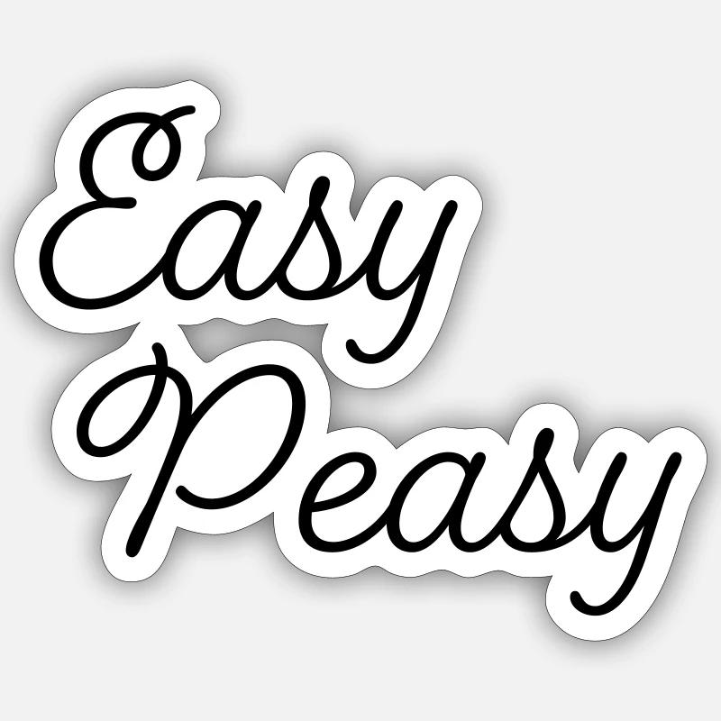 Easy Peasy - Sticker size S (10 x 10 cm) - white matte