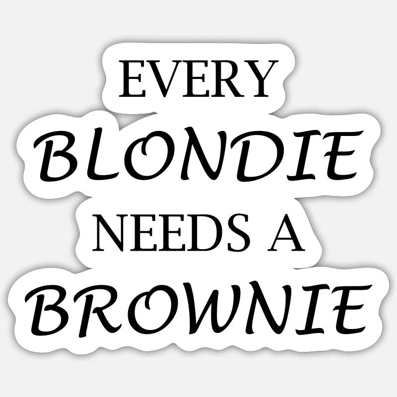 Blondie - Sticker taille S (10 x 10 cm) - blanc mat