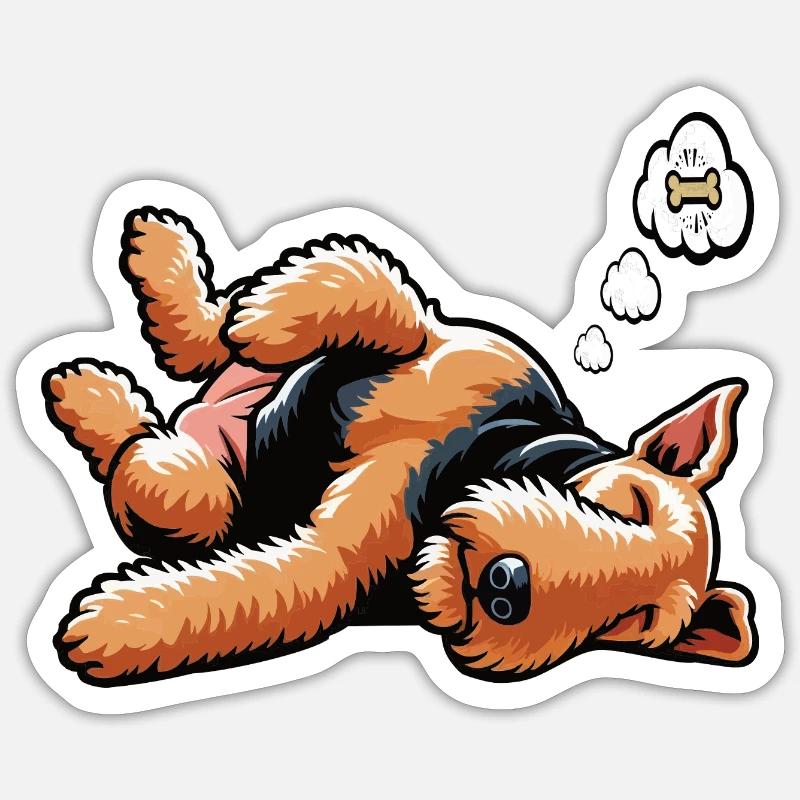 Airedale Terrier Airedales Airedale Lover - Sticker size S (10 x 10 cm) - white matte