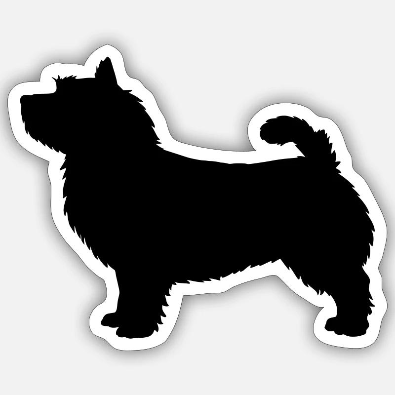 Norwich Terrier silhouette - Sticker size S (10 x 10 cm) - white matte