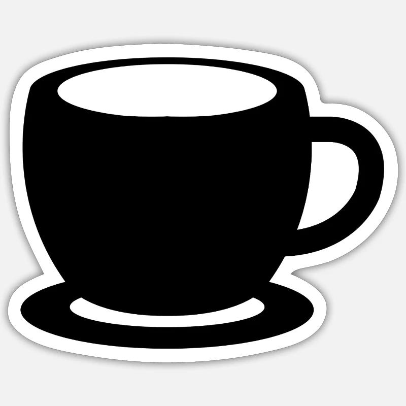 Tea Cup - Sticker size S (10 x 10 cm) - white matte