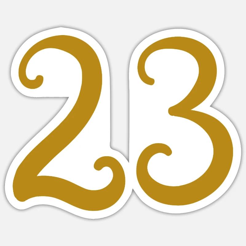 23 - Sticker Größe S (10 x 10 cm) - Mattweiß