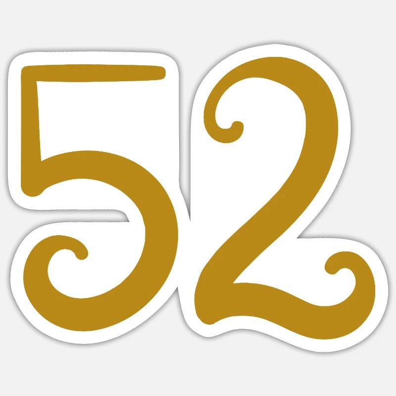 52 - Sticker taille S (10 x 10 cm) - blanc mat