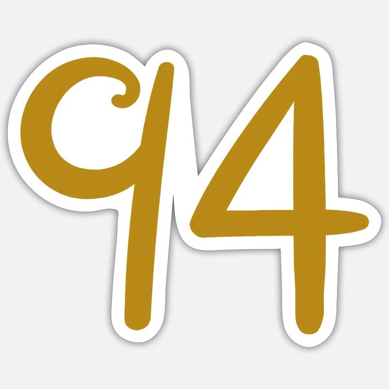 94 - Sticker Größe S (10 x 10 cm) - Mattweiß